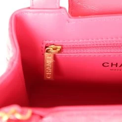 Chanel Small Kelly Shopper Dark Pink Shiny Aged Calfskin Brushed Gold Hardware -Online Bag Store C FN 240131 5 10