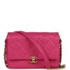 Chanel Small Melody Flap Bag Dark Pink Caviar Aged Gold Hardware -Online Bag Store C FN 240205 1 KN 01