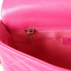 Chanel Small Melody Flap Bag Dark Pink Caviar Aged Gold Hardware -Online Bag Store C FN 240205 1 KN 10
