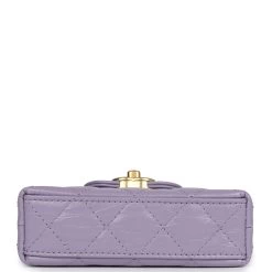 Chanel Nano Kelly Shopper Light Purple Shiny Aged Calfskin Brushed Gold Hardware -Online Bag Store C FN 240207 1 06