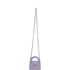 Chanel Nano Kelly Shopper Light Purple Shiny Aged Calfskin Brushed Gold Hardware -Online Bag Store C FN 240207 1 07