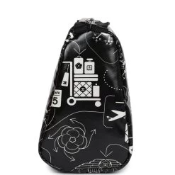 Chanel Small Airline Cosmetic Pouch Black And White Nylon Silver Hardware 14 Chanel Small Airline Cosmetic Pouch Black And White Nylon Silver Hardware -Online Bag Store C FN 240207 2 AM 04