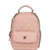 Chanel Mini Phone Holder Backpack With Chain Light Pink Caviar Light Gold Hardware -Online Bag Store C FN 240209 1 01