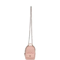 Chanel Mini Phone Holder Backpack With Chain Light Pink Caviar Light Gold Hardware 20 Chanel Mini Phone Holder Backpack With Chain Light Pink Caviar Light Gold Hardware -Online Bag Store C FN 240209 1 08