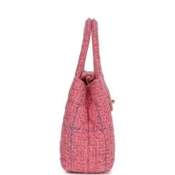 Chanel Small Kelly Shopper Pink Tweed Brushed Gold Hardware -Online Bag Store C FN 240216 2 04