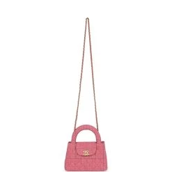 Chanel Small Kelly Shopper Pink Tweed Brushed Gold Hardware -Online Bag Store C FN 240216 2 07