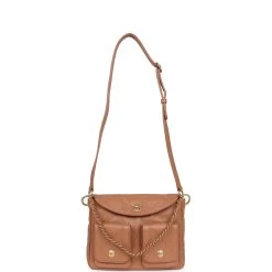 Chanel Double Pocket Hobo Bag Caramel Shiny Calfskin Brushed Gold Hardware -Online Bag Store C FN 240216 5 07