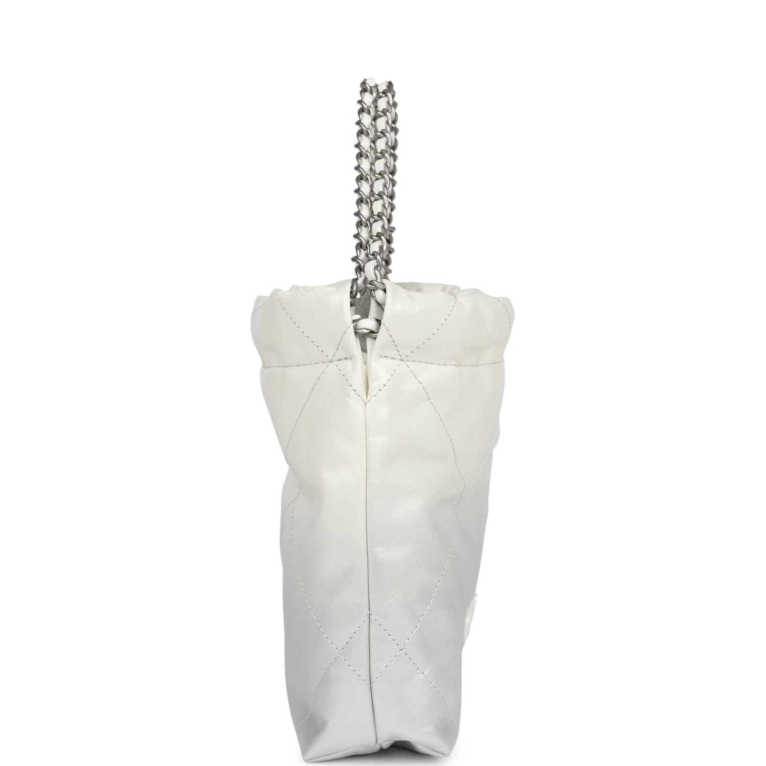 Chanel Mini 22 Hobo White And Silver Ombre Metallic Calfskin Silver Hardware 5 Chanel Mini 22 Hobo White And Silver Ombre Metallic Calfskin Silver Hardware - Image 3