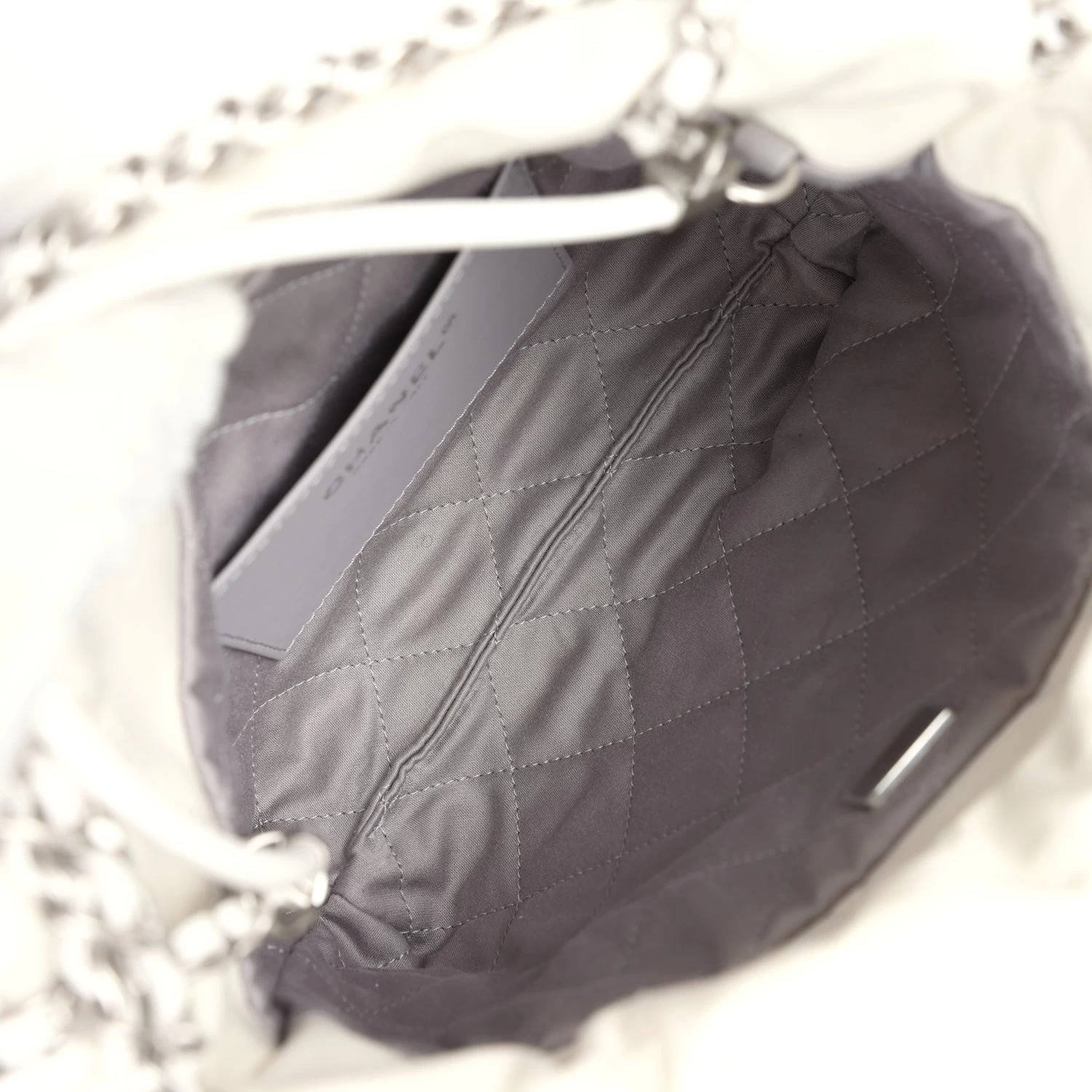 Chanel Mini 22 Hobo White And Silver Ombre Metallic Calfskin Silver Hardware 11 Chanel Mini 22 Hobo White And Silver Ombre Metallic Calfskin Silver Hardware - Image 9