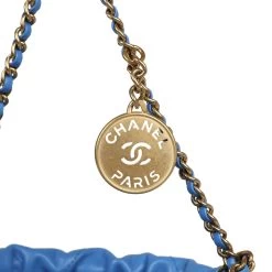 Chanel 22 Mini Blue Shiny Aged Calfskin Gold Hardware -Online Bag Store C FN 240227 2 06