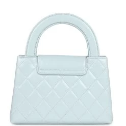 Chanel Small Kelly Shopper Light Blue Shiny Aged Calfskin Brushed Gold Hardware -Online Bag Store C FN 240228 1 05