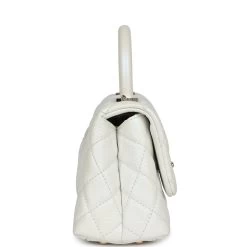 Chanel Mini Coco Handle Flap Bag Ivory Pearly Iridescent Caviar Light Gold Hardware -Online Bag Store C FN 240304 1 04