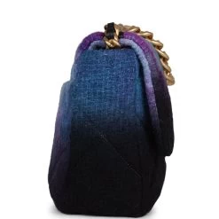 Chanel Large 19 Flap Bag Purple And Blue Wool Tweed Mixed Hardware -Online Bag Store C FN230713 1 04