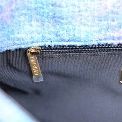 Chanel Large 19 Flap Bag Purple And Blue Wool Tweed Mixed Hardware -Online Bag Store C FN230713 1 10
