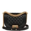 Chanel Small Boy Bag Messenger Black Caviar Antique Gold Hardware -Online Bag Store C FNB 100422 1 01