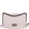 Pre-owned Chanel Medium Boy Bag Light Pink Caviar Silver Hardware -Online Bag Store C FNB 230531 1 01