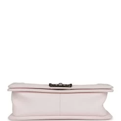 Pre-owned Chanel Medium Boy Bag Light Pink Caviar Silver Hardware -Online Bag Store C FNB 230531 1 06