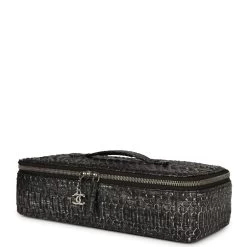 Chanel Vanity Case Black Metallic Python Silver Hardware -Online Bag Store C FNB 240126 1 YB 03