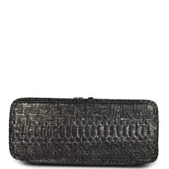 Chanel Vanity Case Black Metallic Python Silver Hardware -Online Bag Store C FNB 240126 1 YB 06