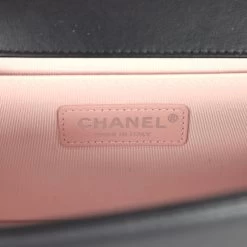 Chanel Medium Boy Bag Black Pearl Chevron Calfskin Silver Hardware 19 Chanel Medium Boy Bag Black Pearl Chevron Calfskin Silver Hardware -Online Bag Store C FNB 2410125 2 QT 09