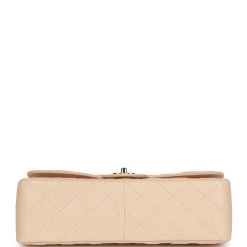 Pre-owned Chanel Jumbo Classic Double Flap Bag Beige Caviar Gold Hardware 16 Pre-owned Chanel Jumbo Classic Double Flap Bag Beige Caviar Gold Hardware -Online Bag Store C JM255 011623 1 06