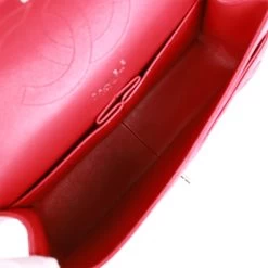 Pre-owned Chanel Jumbo Classic Double Flap Bag Metallic Red Caviar Silver Hardware -Online Bag Store C JM255 230530 1 09