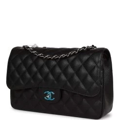 Chanel Jumbo Classic Double Flap Black Caviar Silver Hardware -Online Bag Store C JM255 230628 1 SJ 03