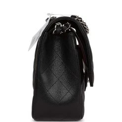 Chanel Jumbo Classic Double Flap Black Caviar Silver Hardware -Online Bag Store C JM255 230628 1 SJ 04