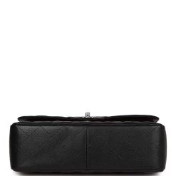 Chanel Jumbo Classic Double Flap Black Caviar Silver Hardware -Online Bag Store C JM255 230628 1 SJ 06