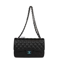 Chanel Jumbo Classic Double Flap Black Caviar Silver Hardware -Online Bag Store C JM255 230628 1 SJ 07