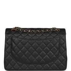 Chanel Maxi Classic Double Flap Black Caviar Gold Hardware -Online Bag Store C JM255 231004 1 05