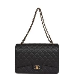 Chanel Maxi Classic Double Flap Black Caviar Gold Hardware -Online Bag Store C JM255 231004 1 07