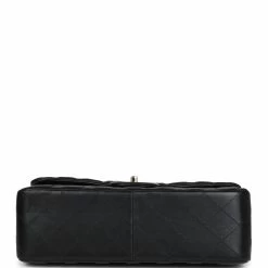 Pre-owned Chanel Jumbo Classic Double Flap Black Lambskin Gold Hardware 16 Pre-owned Chanel Jumbo Classic Double Flap Black Lambskin Gold Hardware -Online Bag Store C JM255 231218 1 MT 06