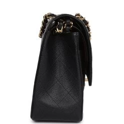 Chanel Jumbo Classic Double Flap Bag Black Caviar Gold Hardware -Online Bag Store C JM255 231220 1 04