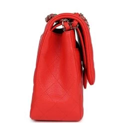 Pre-owned Chanel Jumbo Classic Double Flap Red Caviar Light Gold Hardware 13 Pre-owned Chanel Jumbo Classic Double Flap Red Caviar Light Gold Hardware -Online Bag Store C JM255 240220 1 NB 04