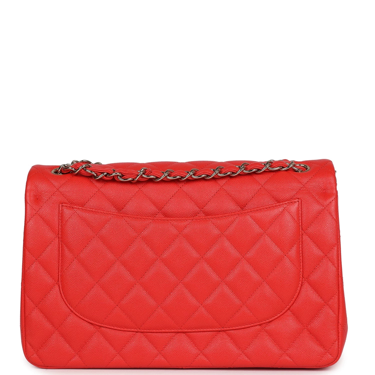 Pre-owned Chanel Jumbo Classic Double Flap Red Caviar Light Gold Hardware 6 Pre-owned Chanel Jumbo Classic Double Flap Red Caviar Light Gold Hardware - Image 4