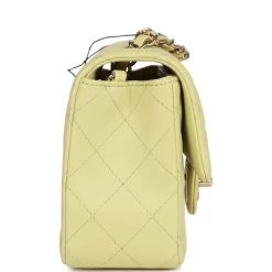 Chanel Mini Rectangular Flap Bag Light Green Lambskin Light Gold Hardware 14 Chanel Mini Rectangular Flap Bag Light Green Lambskin Light Gold Hardware -Online Bag Store C M255 010323 1 04
