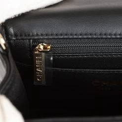 Chanel Monaco Mini Square Flap Bag Black Lambskin Light Gold Hardware -Online Bag Store C M255 011223 2 09