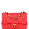 Chanel Mini Flap Bag Pink Caviar Antique Gold Hardware -Online Bag Store C M255 013023 2 01