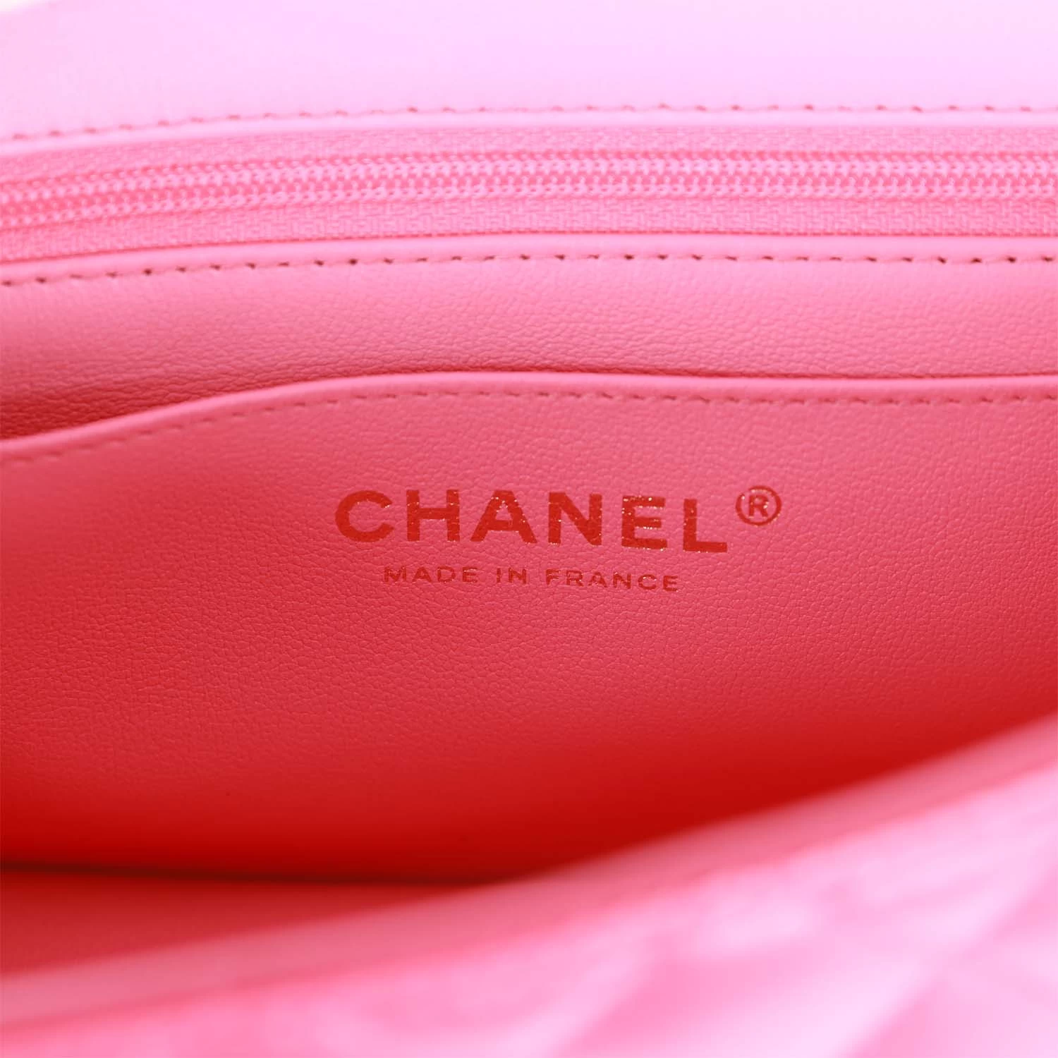 Chanel Mini Rectangular Flap With Top Handle Pink Lambskin Light Gold Hardware 10 Chanel Mini Rectangular Flap With Top Handle Pink Lambskin Light Gold Hardware - Image 8