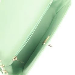 Chanel Candy Heart Mini Flap Bag Turquoise Lambskin Enamel And Light Gold Hardware -Online Bag Store C M255 020923 1 08