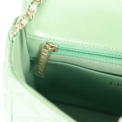 Chanel Candy Heart Mini Flap Bag Turquoise Lambskin Enamel And Light Gold Hardware -Online Bag Store C M255 020923 1 10