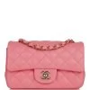 Chanel Mini Rectangular Flap Bag Coral Lambskin Light Gold Hardware -Online Bag Store C M255 021022 4 1