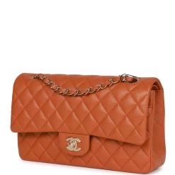 Chanel Medium Classic Double Flap Bag Caramel Caviar Light Gold Hardware -Online Bag Store C M255 021723 1 03