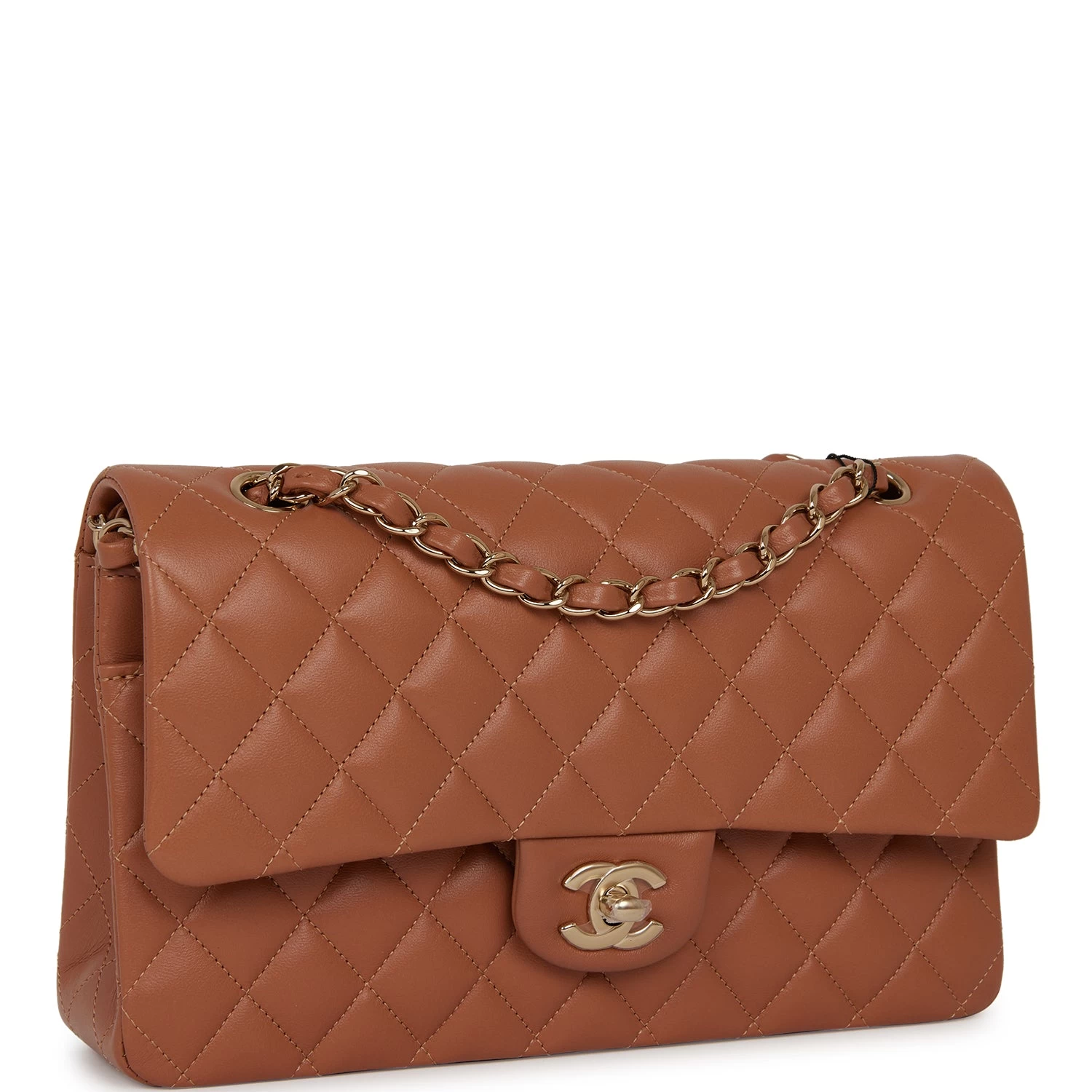 Chanel Medium Classic Double Flap Bag Caramel Lambskin Light Gold Hardware 4 Chanel Medium Classic Double Flap Bag Caramel Lambskin Light Gold Hardware - Image 2