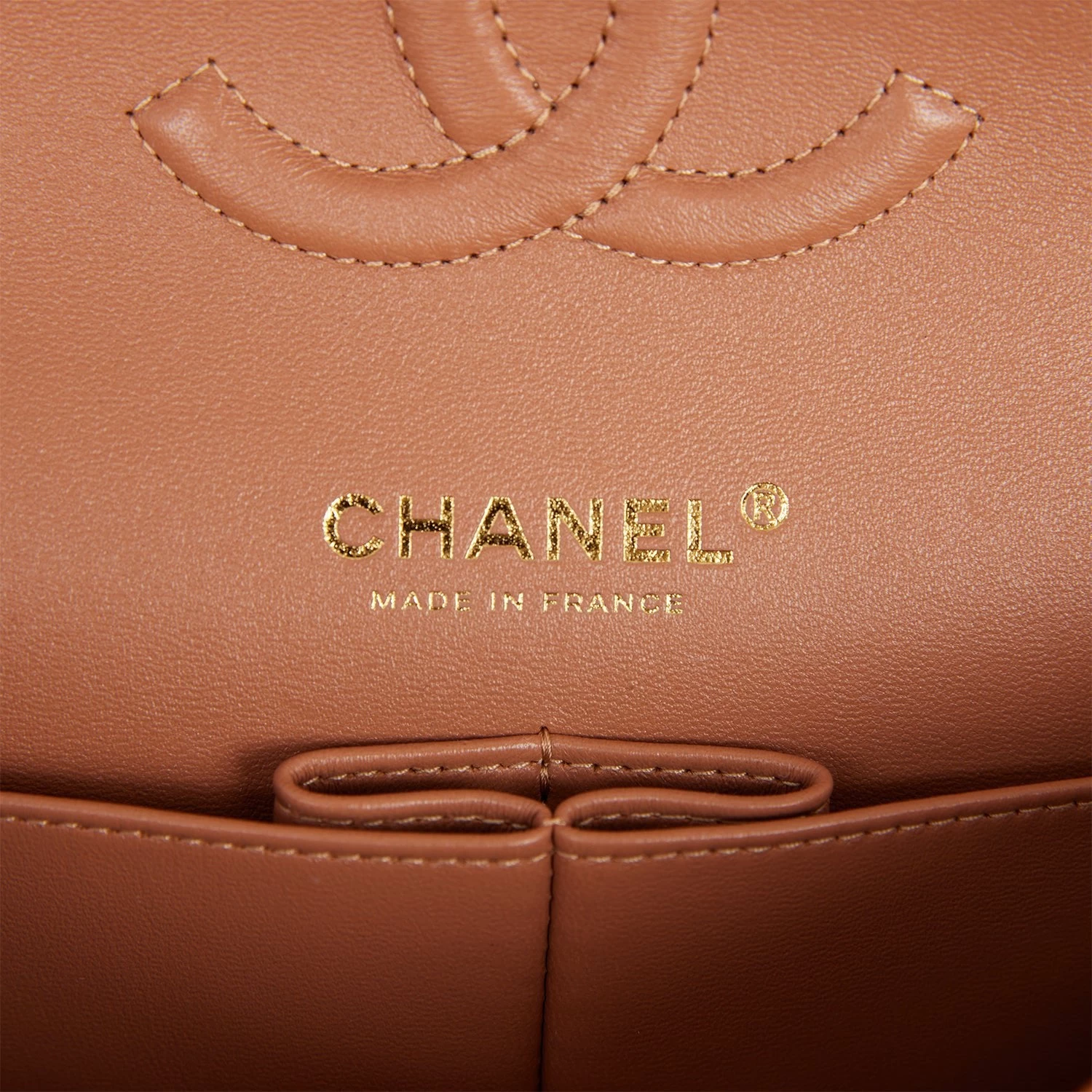 Chanel Medium Classic Double Flap Bag Caramel Lambskin Light Gold Hardware 11 Chanel Medium Classic Double Flap Bag Caramel Lambskin Light Gold Hardware - Image 9