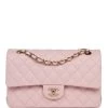 Chanel Medium Classic Double Flap Bag Light Pink Caviar Light Gold Hardware -Online Bag Store C M255 050422 3 01