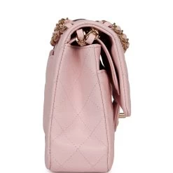 Chanel Medium Classic Double Flap Bag Light Pink Caviar Light Gold Hardware -Online Bag Store C M255 050422 3 03