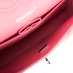 Chanel Medium Classic Double Flap Rose Pink Lambskin Silver Hardware -Online Bag Store C M255 092421 3 8