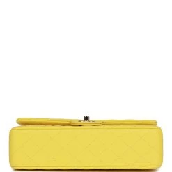 Chanel Medium Classic Double Flap Bag Yellow Caviar Light Gold Hardware -Online Bag Store C M255 111722 1 06